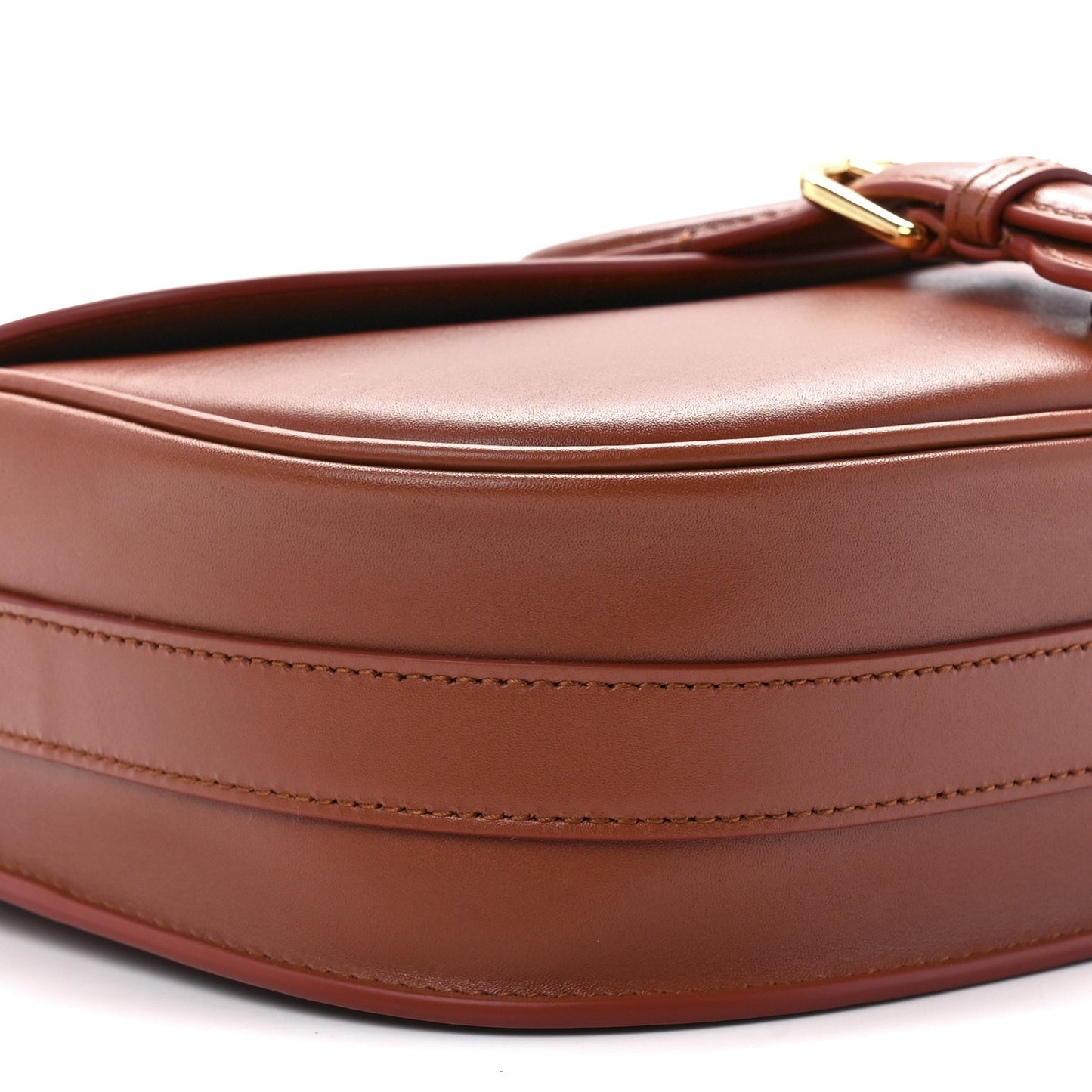 Box Calfskin Medium Bobby Flap Dark Tan