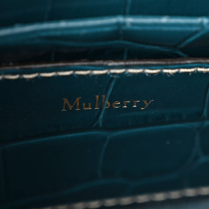 Mulberry Crocodile Embossed Micro Zipped Bayswater Nautical Blue 6 of 14