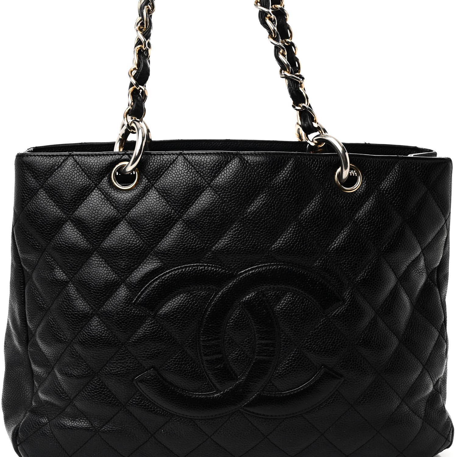 Chanel Caviar Quilted Grand Shopping Tote GST Black 9 of 12