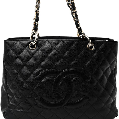 Chanel Caviar Quilted Grand Shopping Tote GST Black 9 of 12