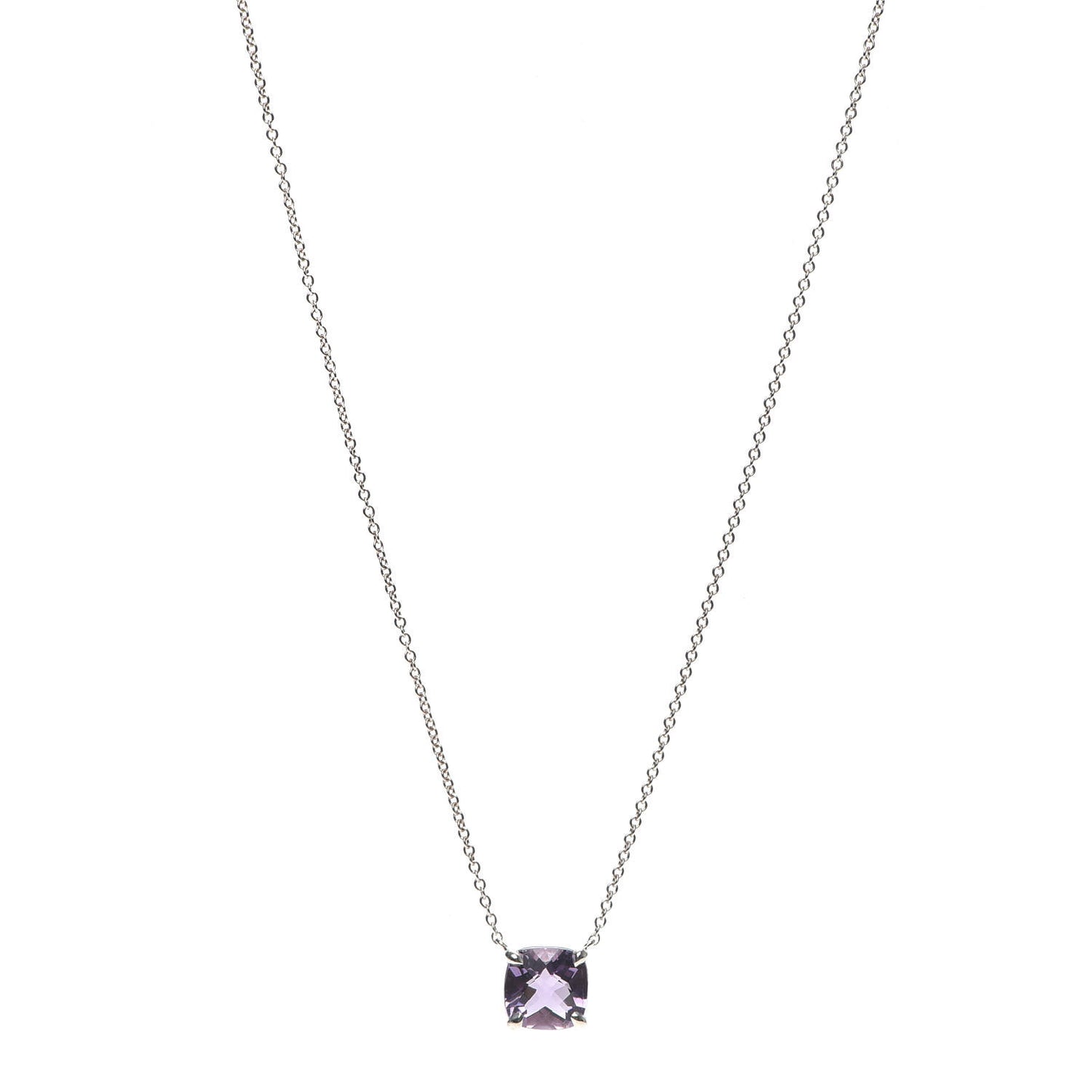 Sterling Silver Amethyst Sparklers Pendant Necklace