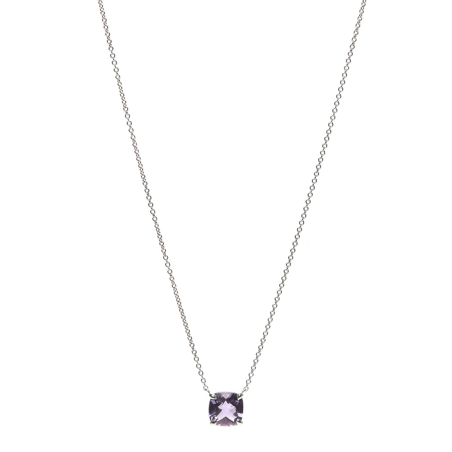Tiffany Sterling Silver Amethyst Sparklers Pendant Necklace 1 of 6