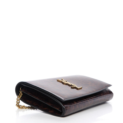 Saint Laurent Patent Monogram Chain Wallet Tortoiseshell 3 of 8