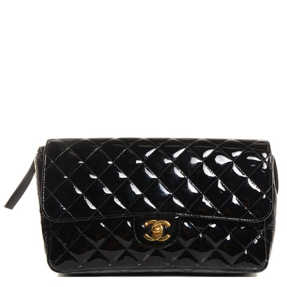 Chanel Patent Leather Flap Backpack Black 1 of 10