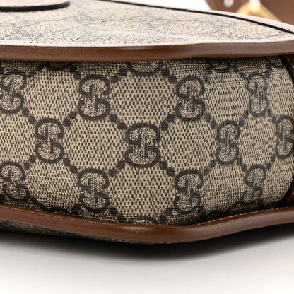 Gucci GG Supreme Monogram Azalea Calfskin Mini Retro Interlocking G Shoulder Bag Beige Ebony Brown Sugar 10 of 11