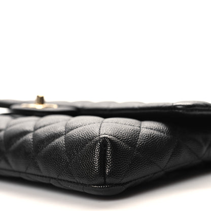 Chanel Caviar Quilted Flap Clutch Black 10 of 11