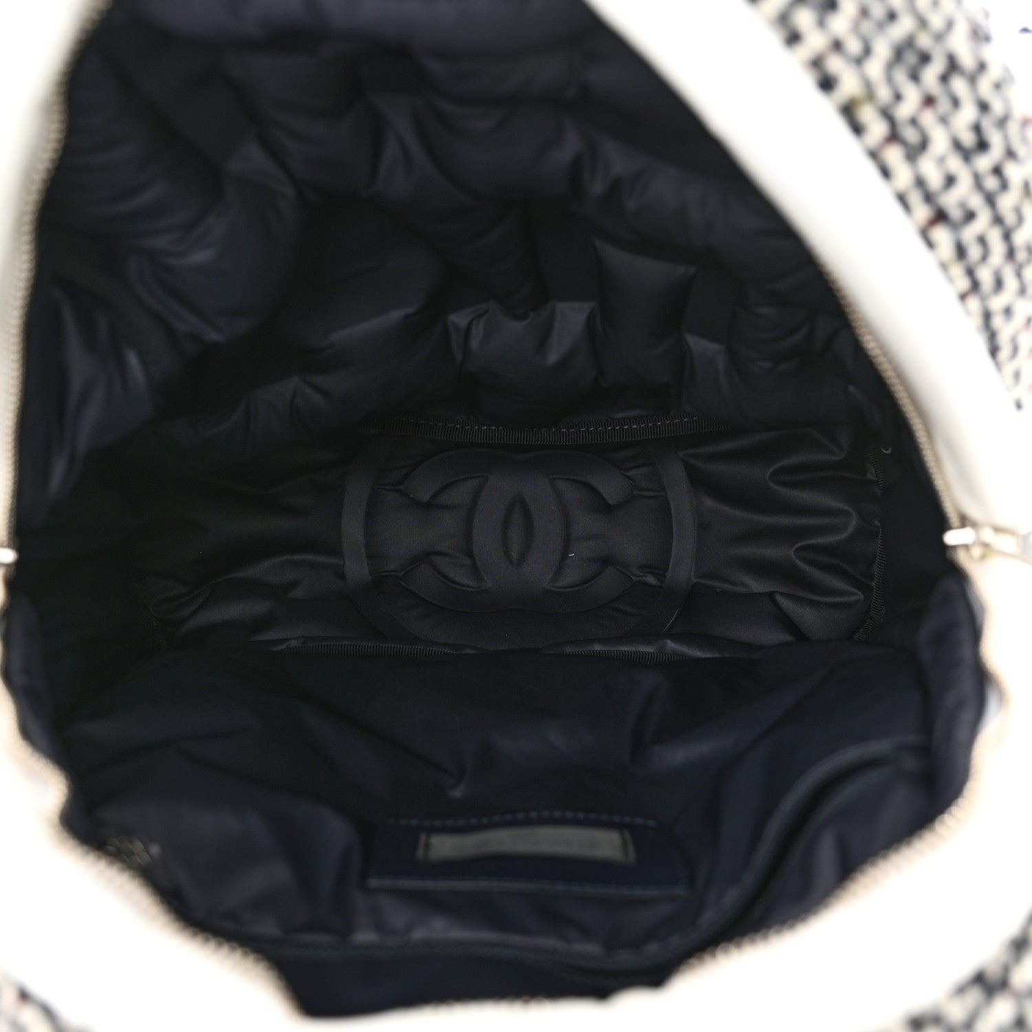 Chanel Nylon Tweed Coco Neige Small Doudoune Backpack Ivory 5 of 11