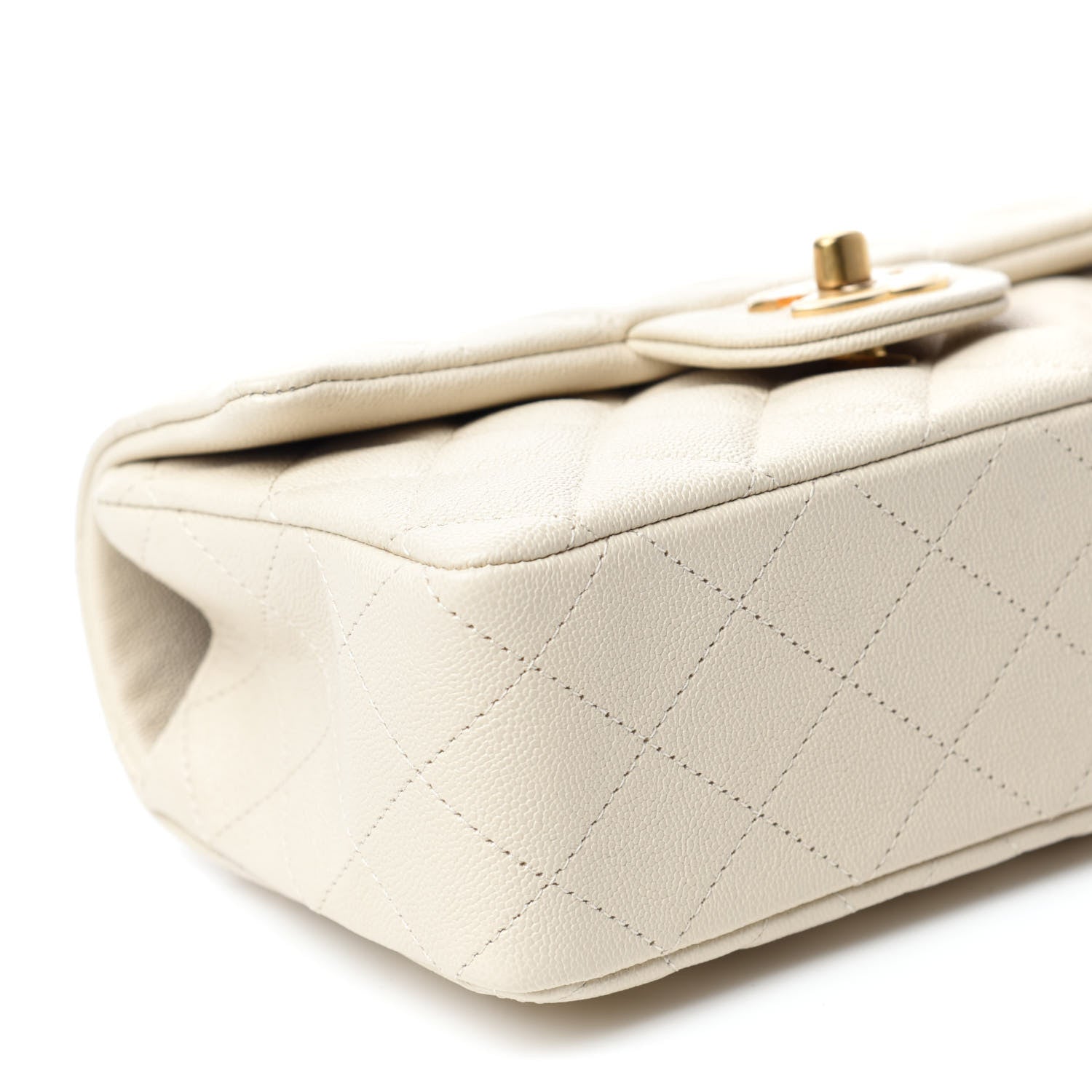 Chanel Caviar Quilted Mini Top Handle Rectangular Flap Beige 6 of 11