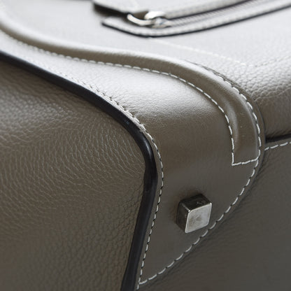 Celine Drummed Calfskin Mini Luggage Souris 14 of 15
