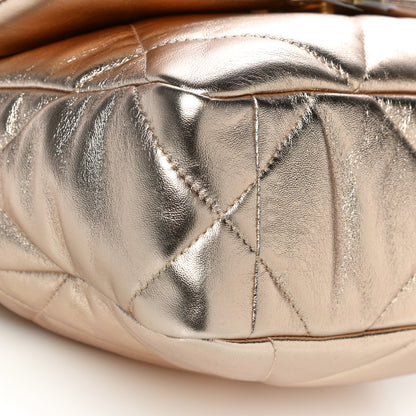 Chanel Metallic Lambskin Quilted Medium Chanel 19 Flap Gold 5 of 10