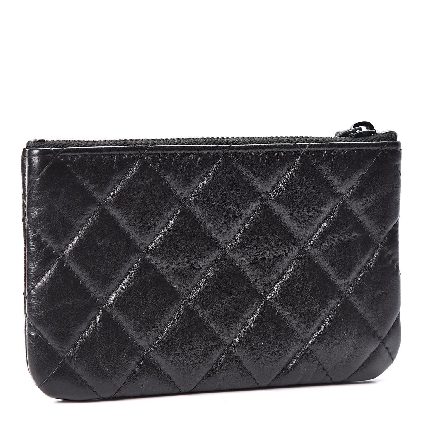 Aged Calfskin Quilted Small Reissue Cosmetic Case So Black