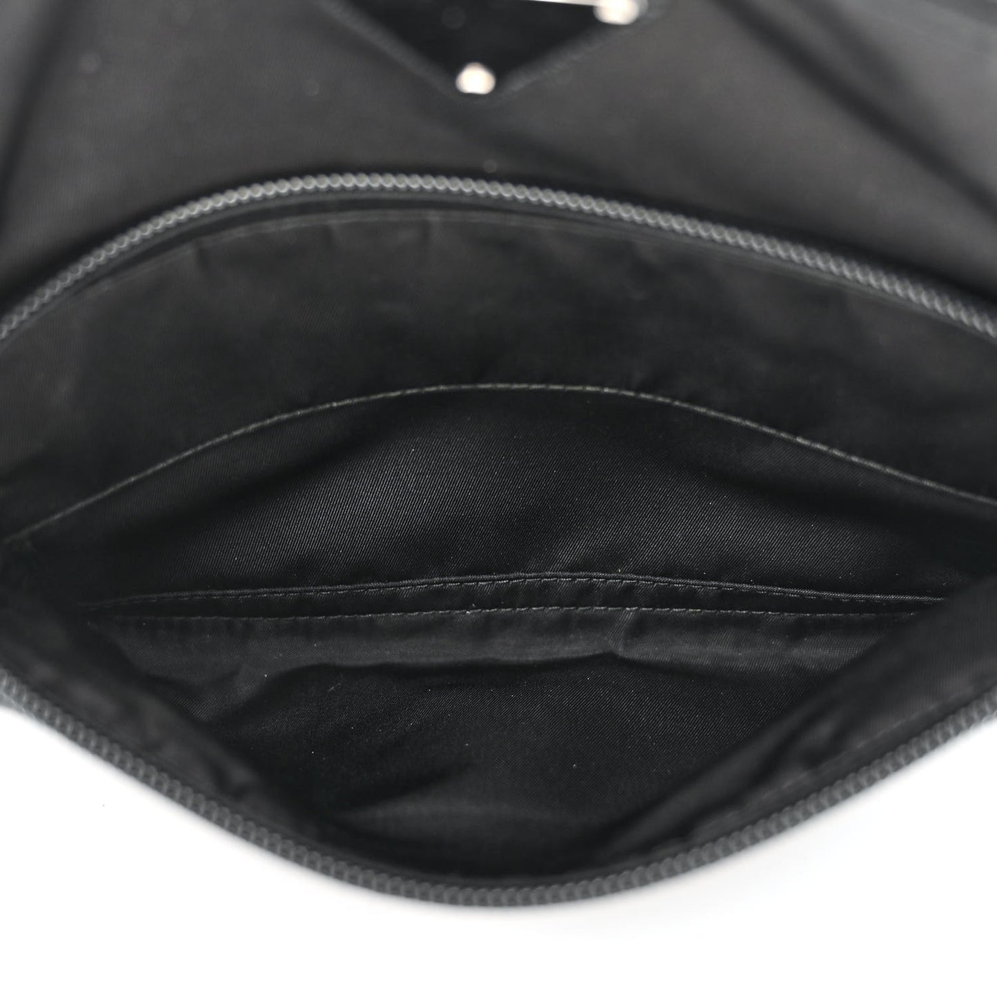 Nylon Vela Flat Messenger Bag Black