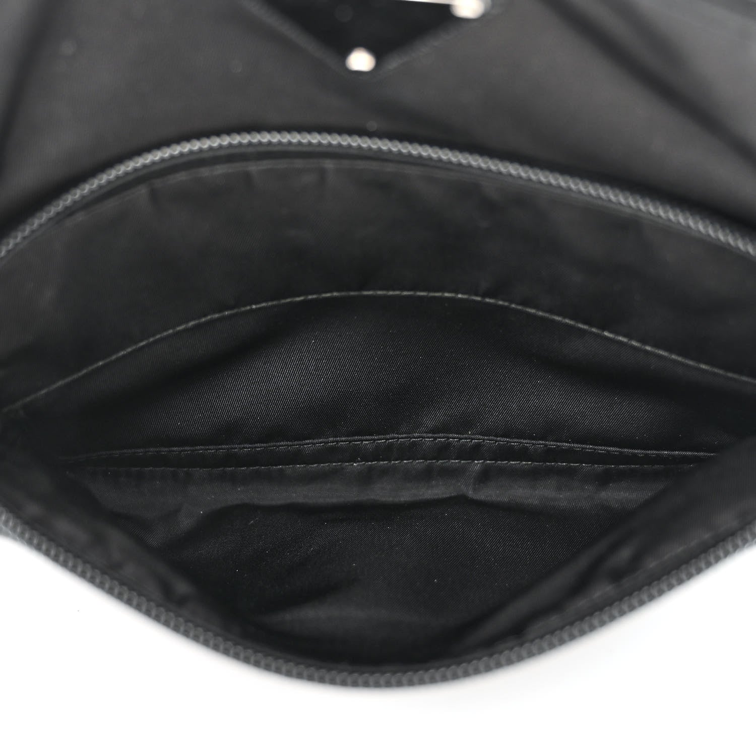 Prada Nylon Vela Flat Messenger Bag Black 6 of 13