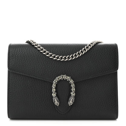 Gucci Calfskin Mini Dionysus Chain Wallet Black 1 of 12