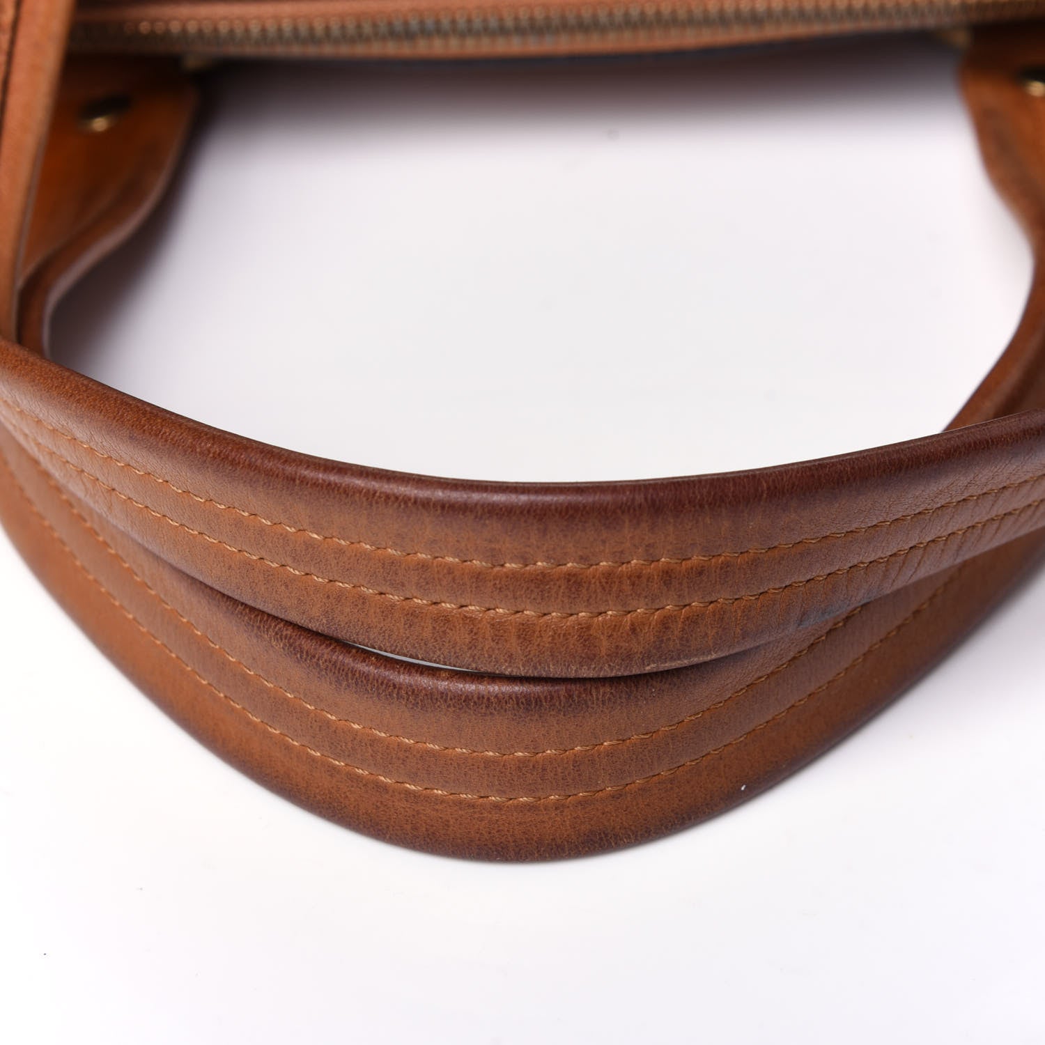 MCM Visetos Boston Bag Cognac 12 of 15