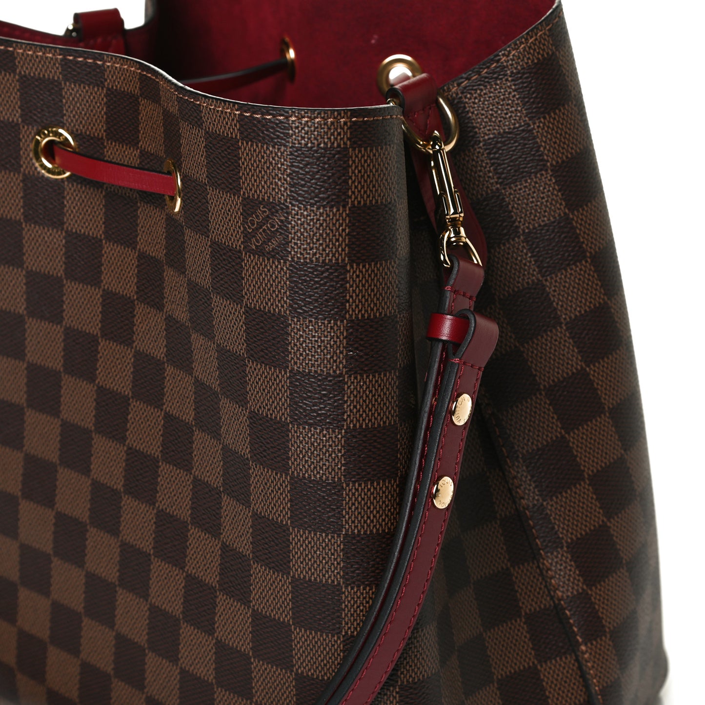 Damier Ebene Neonoe MM Cherry Berry