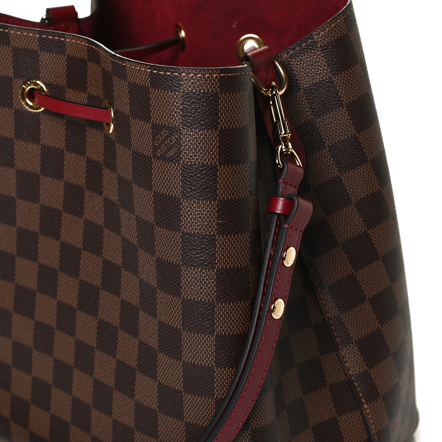 Louis Vuitton Damier Ebene Neonoe MM Cherry Berry 17 of 18
