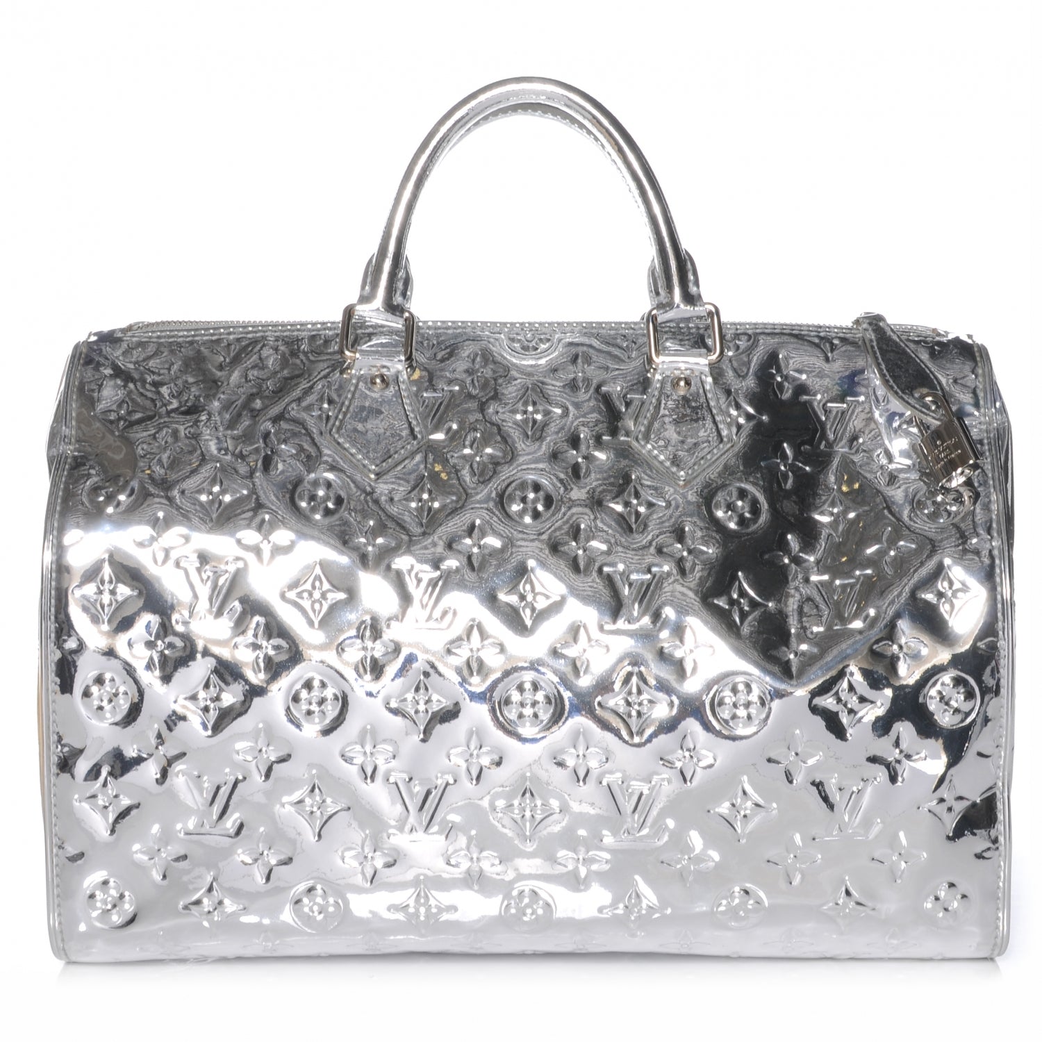 Louis Vuitton Monogram Miroir Speedy 35 Silver 1 of 7