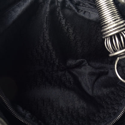 Christian Dior Lambskin Plisse Pleated Shoulder Bag Black 5 of 9