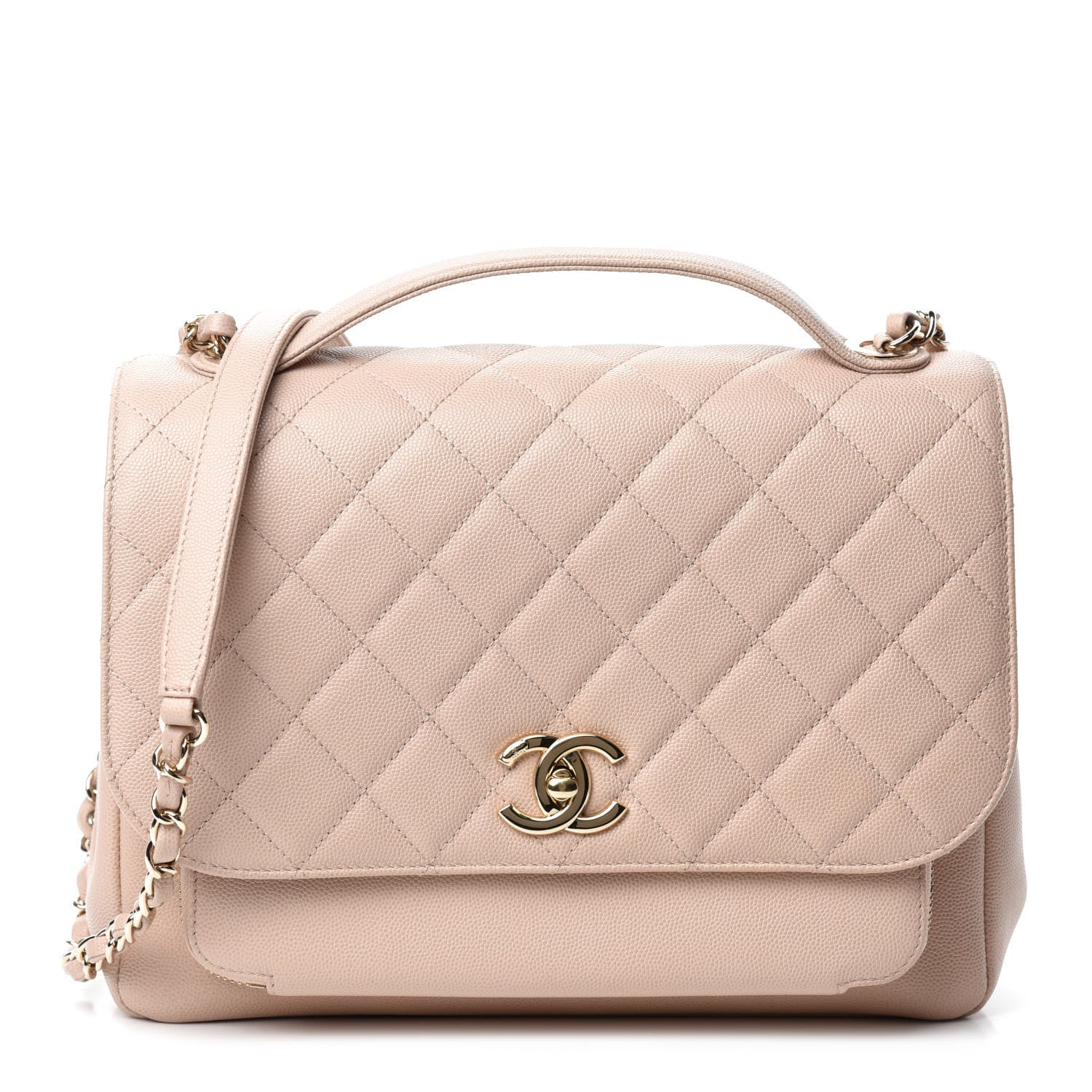 Chanel Caviar Quilted Large Business Affinity Flap Beige 1 of 12