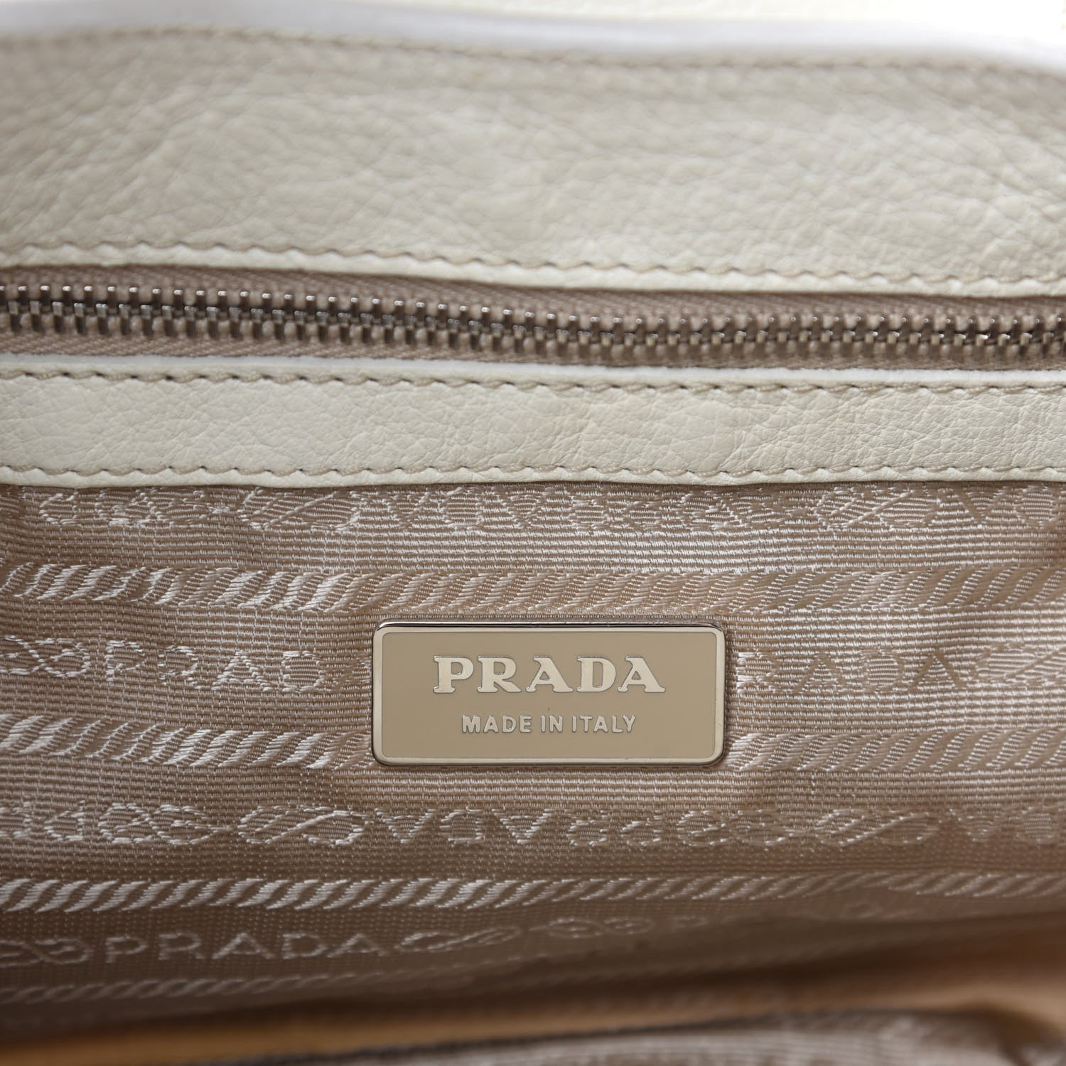 Prada Nylon Tessuto Vitello Daino Pushlock Tote Lavanda Bianco 12 of 13