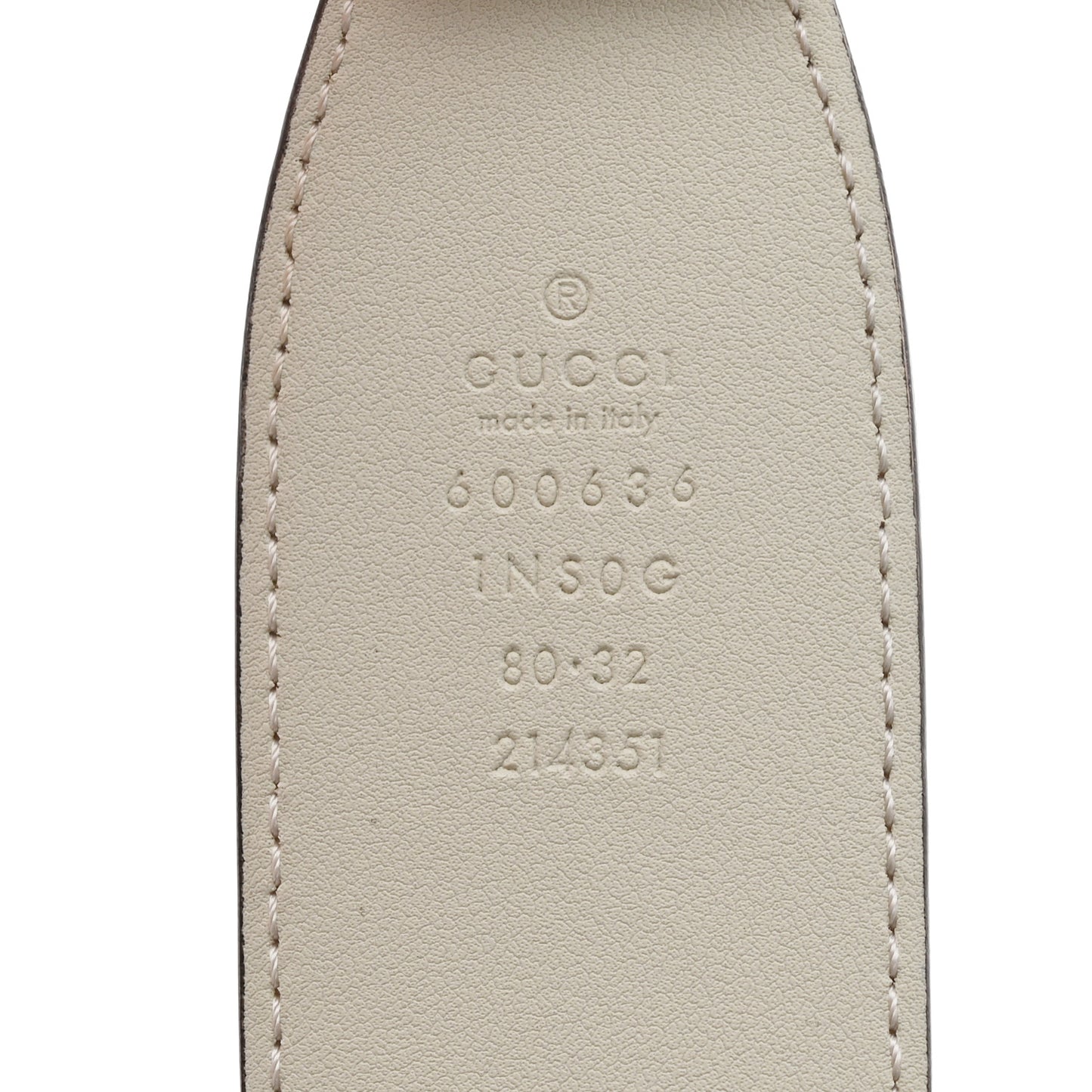 Efesto Leather Horsebit 25mm Belt 80 32 Mystic White