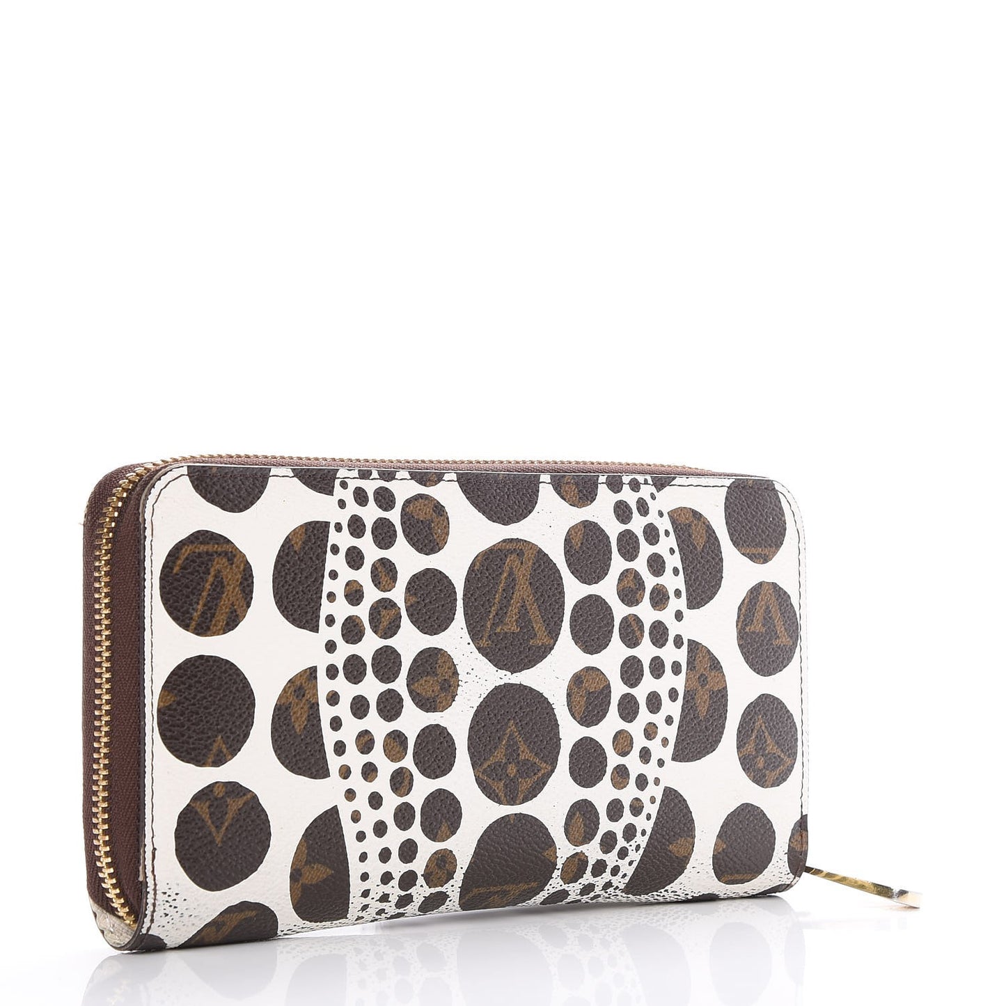 Monogram Kusama Pumpkin Dots Zippy Wallet White