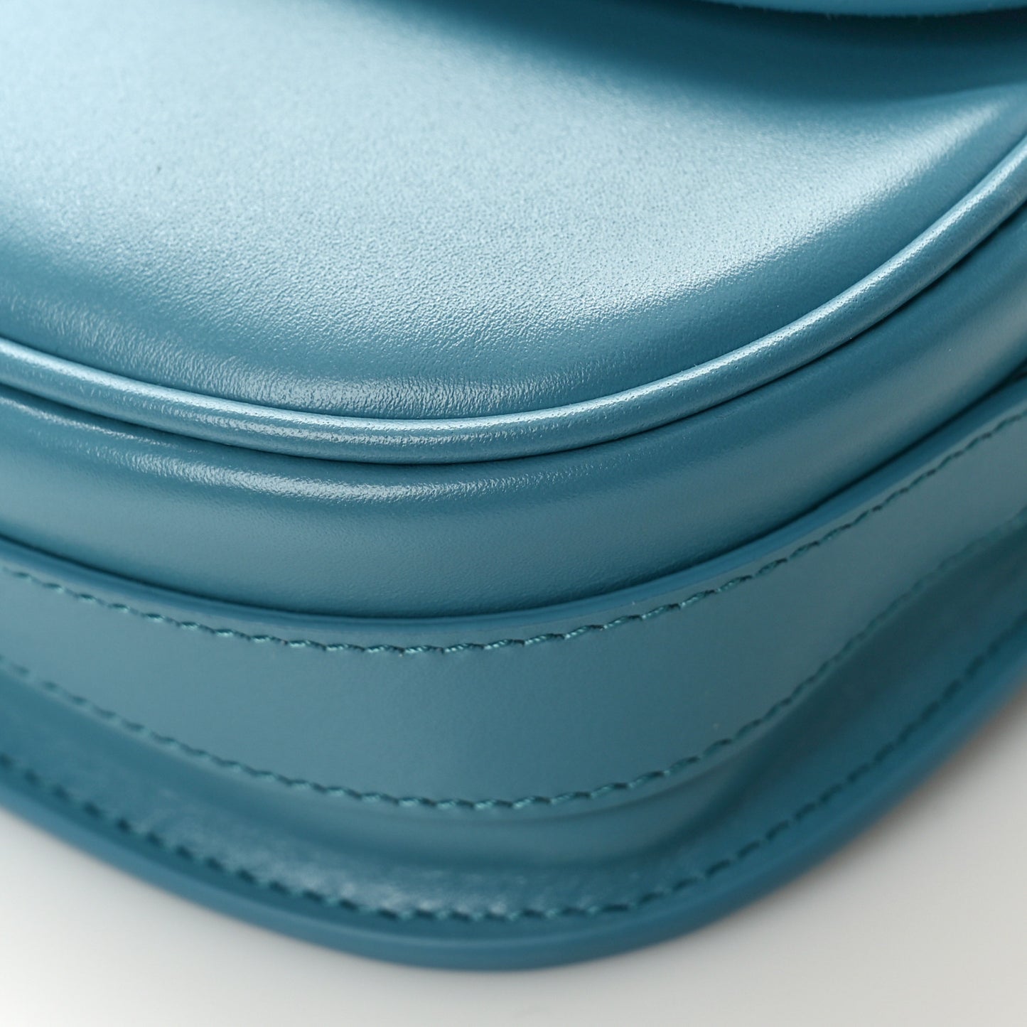 Box Calfskin East West Bobby Bag Blue