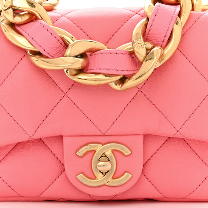 Chanel Lambskin Quilted Mini Funky Town Flap Pink 8 of 10