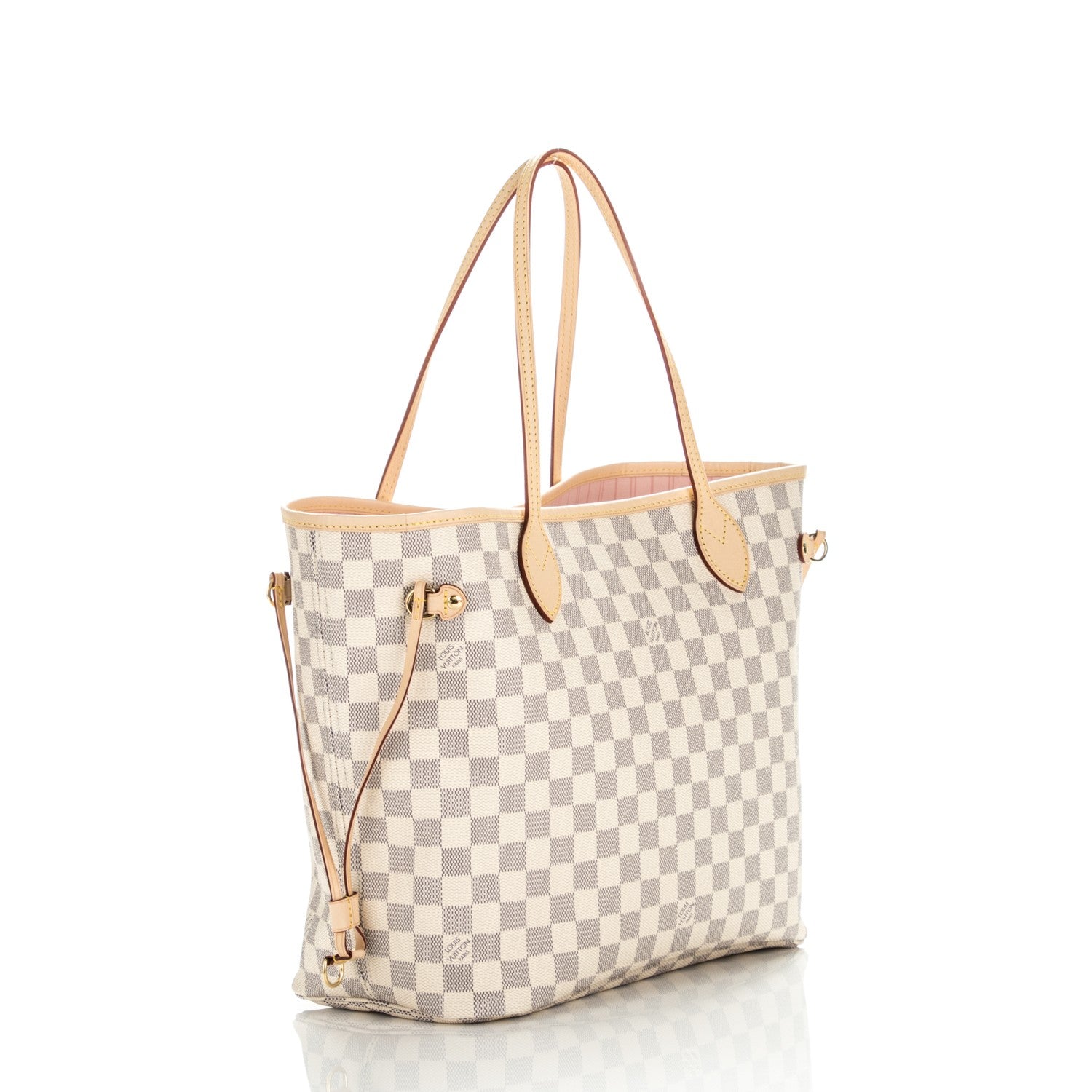 Louis Vuitton Damier Azur Neo Neverfull MM Rose Ballerine 3 of 8