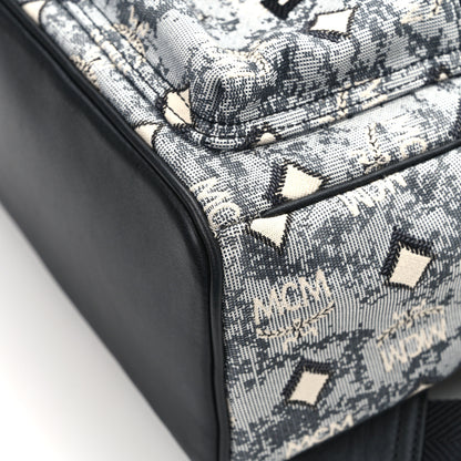 MCM Vintage Jacquard Monogram Backpack Grey 12 of 12