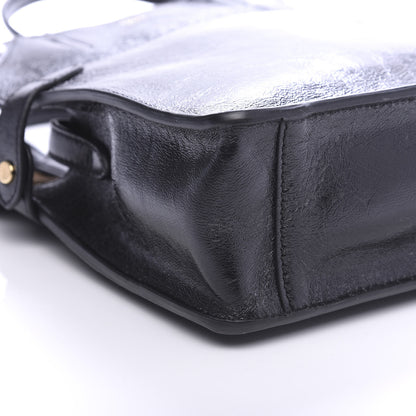 Fendi Agnello Old Shine Vitello Go Rain Small Flip Tote Black Marrone 8 of 10