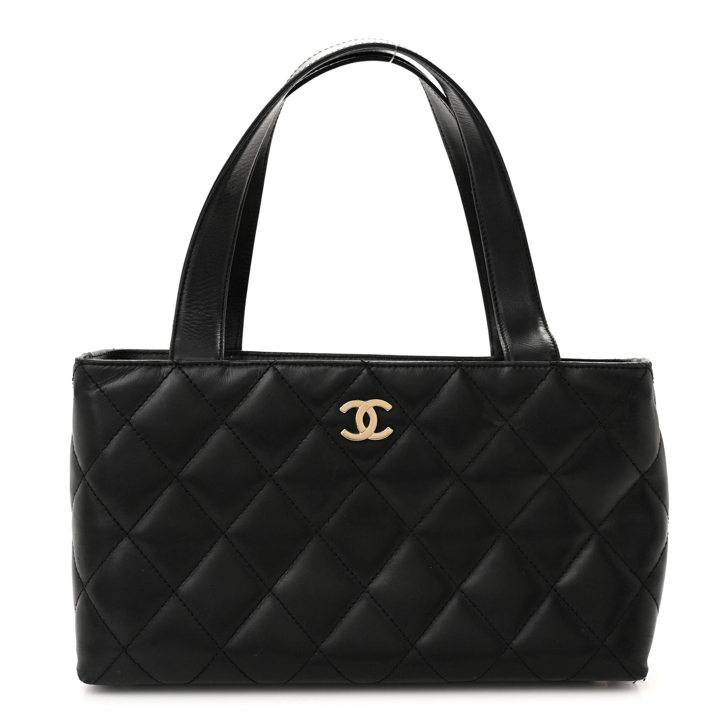 Lambskin Quilted Shoulder Bag Black