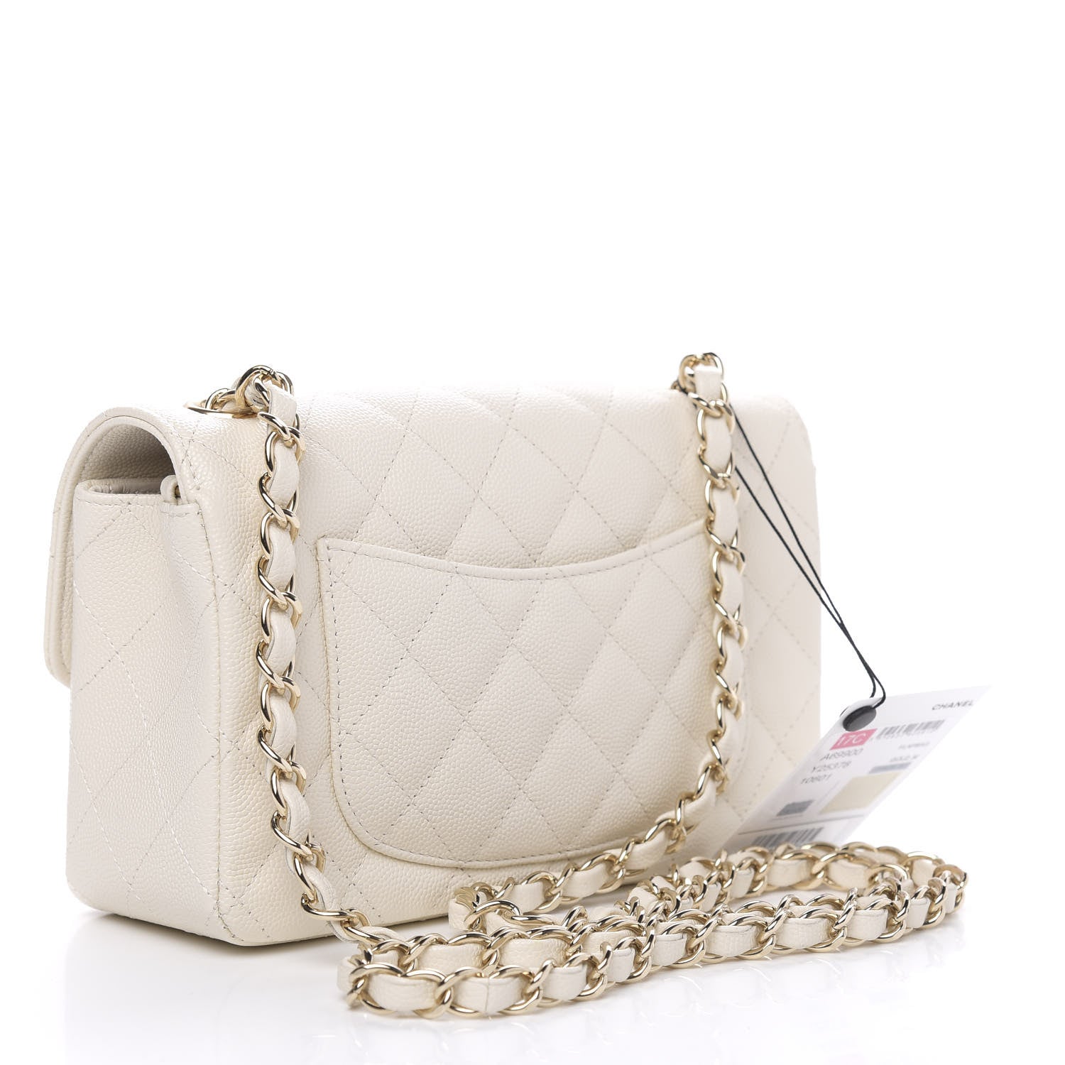 Chanel Caviar Quilted Mini Rectangular Flap Ivory 3 of 10