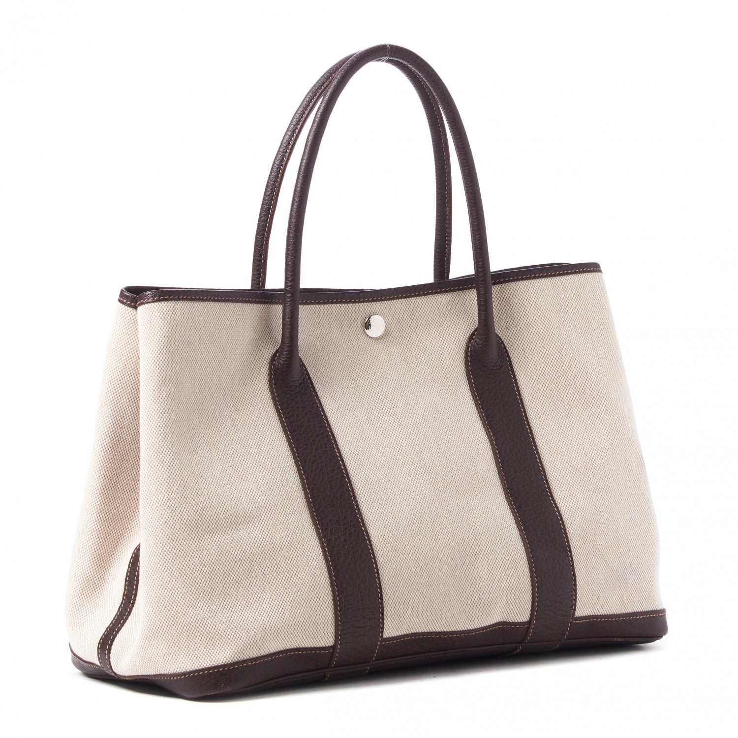 Hermes Toile Buffle Gala Garden Party Tote 36 MM Marron Fonce 3 of 8