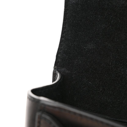 Saint Laurent Smooth Calfskin Suede Betty Stud Stripe Flap Messenger Black 12 of 14