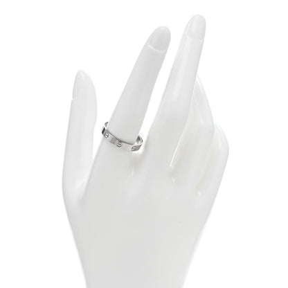 Cartier 18K White Gold 3.5mm LOVE Wedding Band Ring 60 9 2 of 4