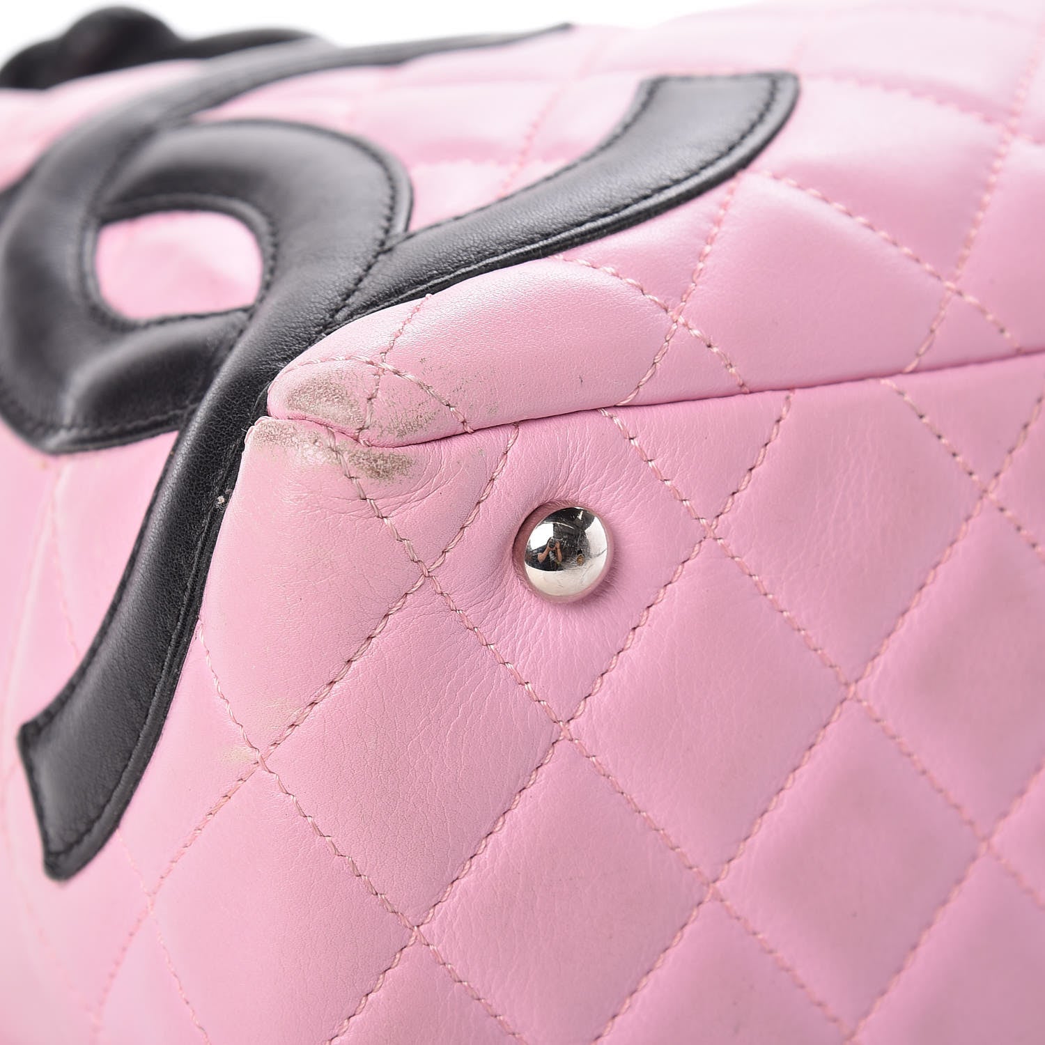 Chanel Calfskin Quilted Large Cambon Bowler Pink 14 of 20