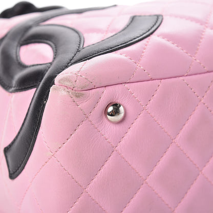 Chanel Calfskin Quilted Large Cambon Bowler Pink 14 of 20