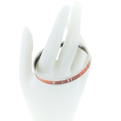 Hermes Enamel Printed Colliers de Chiens Narrow Bracelet 70 Sables 3 of 10