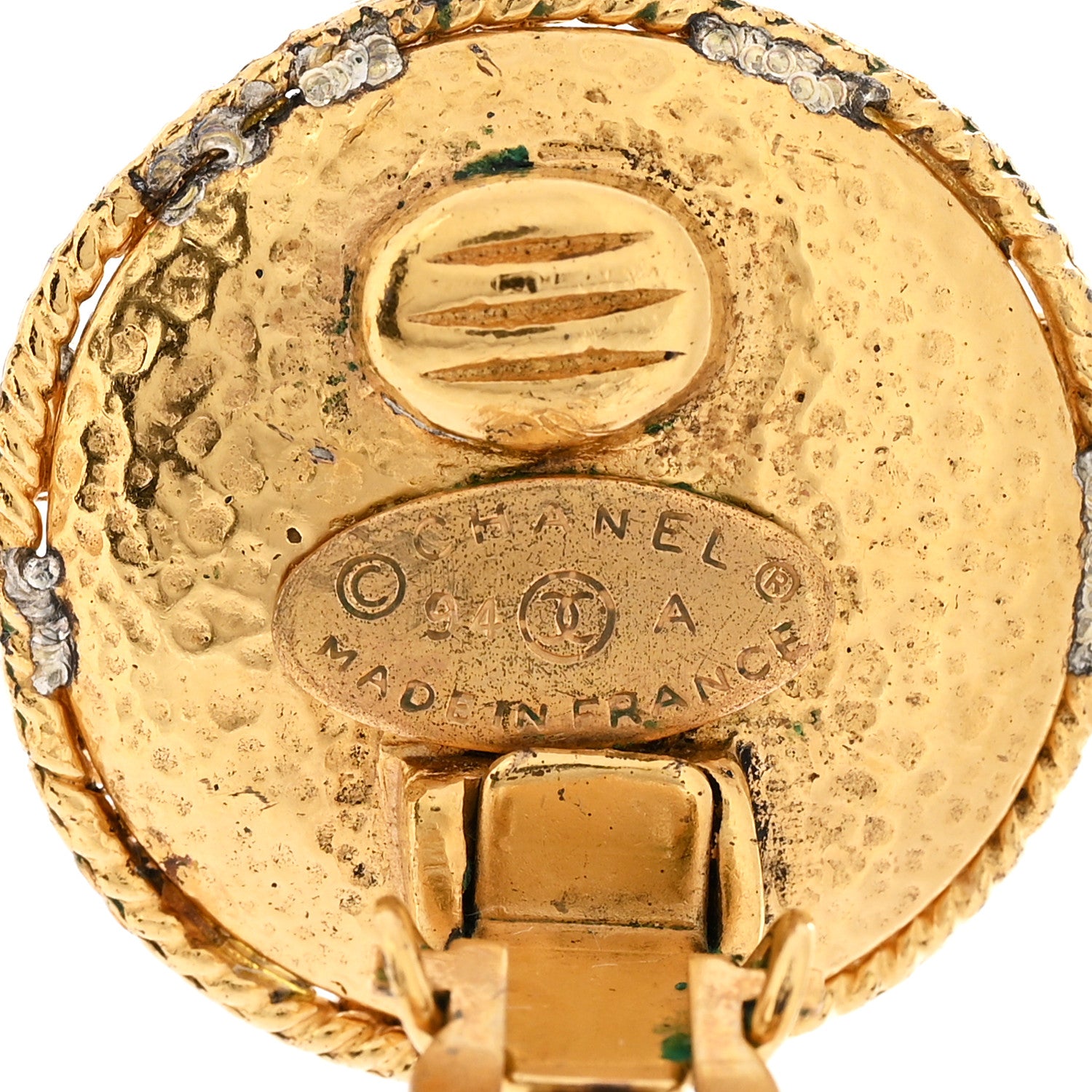 Chanel Pearl Clip On Earrings Gold 4 of 7