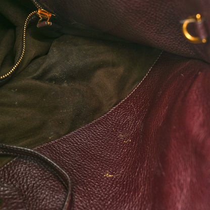 Tom Ford Grained Calfskin Alix Padlock Zip Tote Burgundy 10 of 13