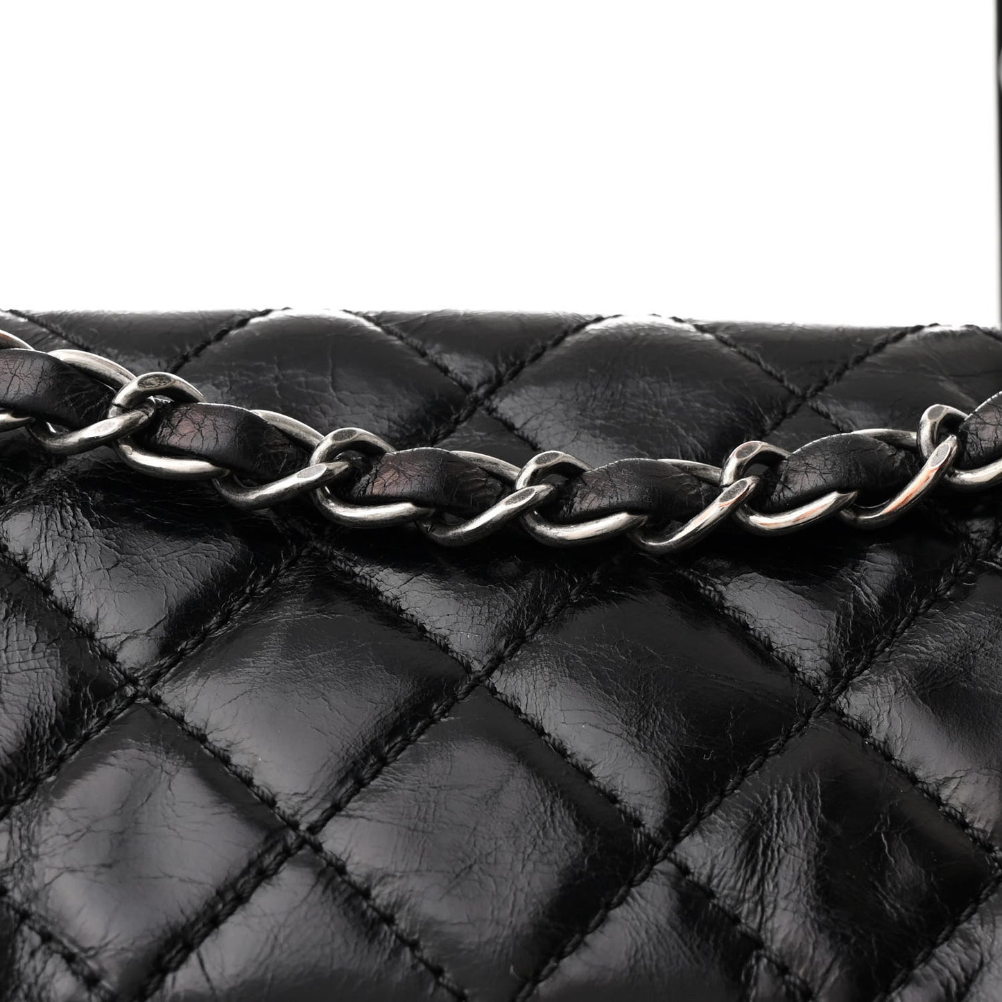 Glazed Calfskin Quilted Small Salzburg Mountain Backpack Black