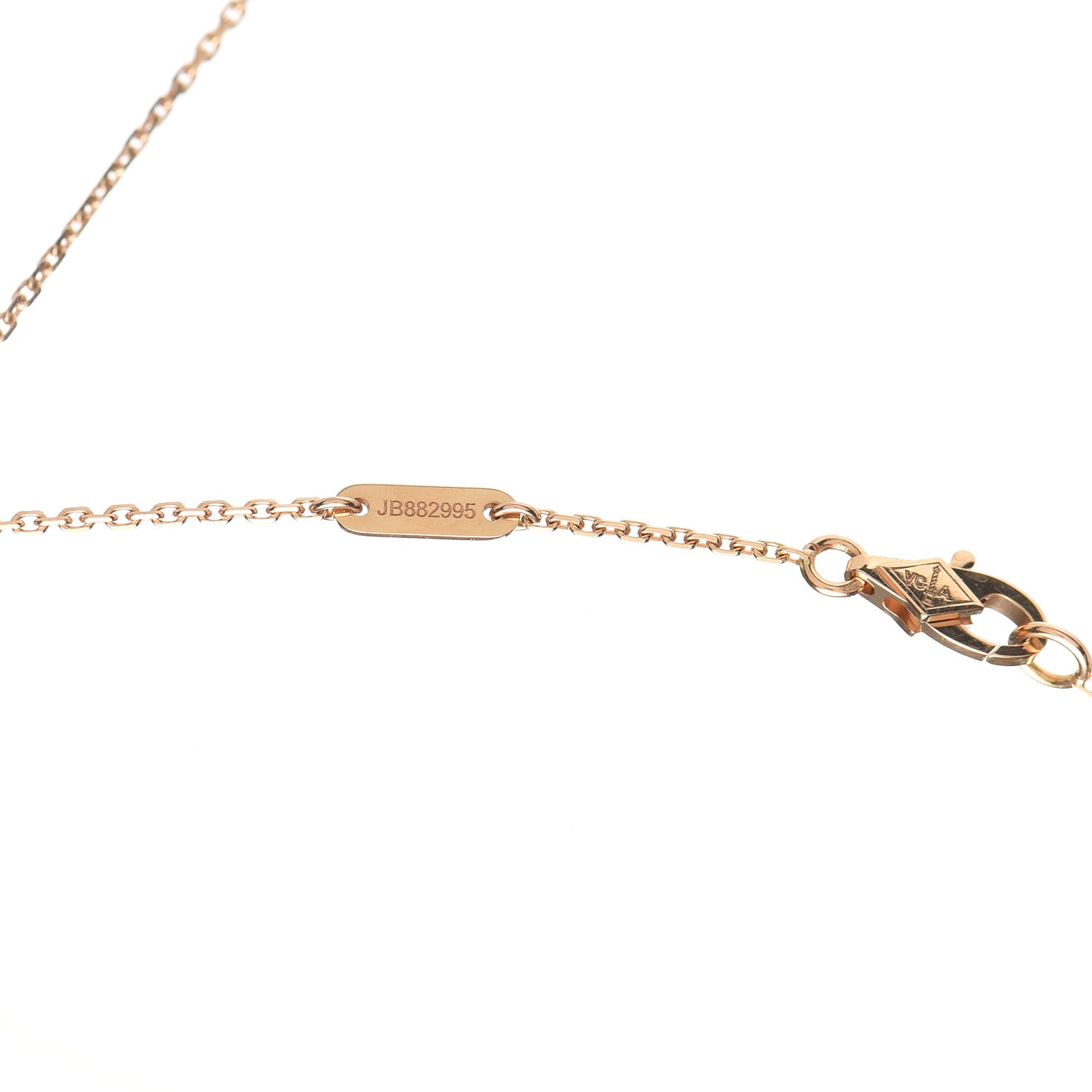 Van Cleef & Arpels 18K Rose Gold Carnelian Sweet Alhambra Pendant Necklace 5 of 8