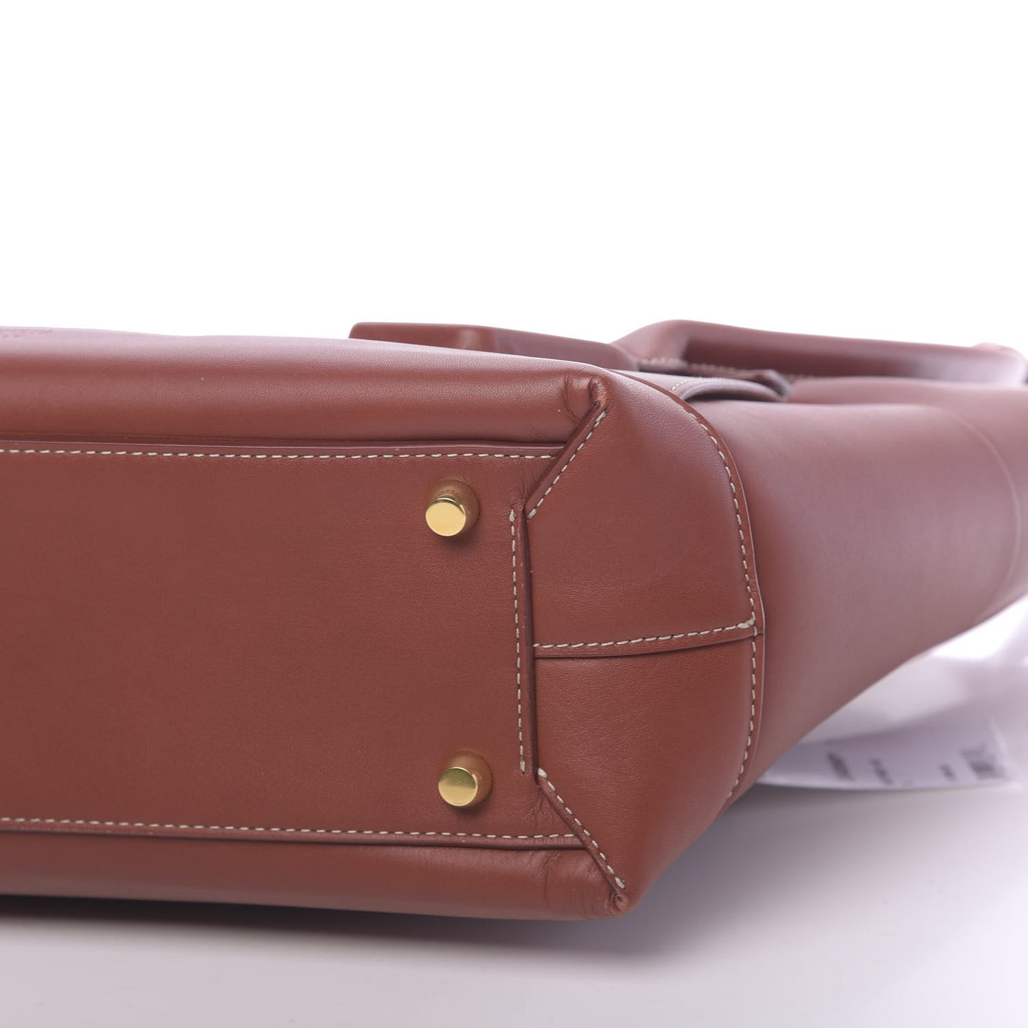 French Calfskin Maxi Intrecciato Medium Arco Rust