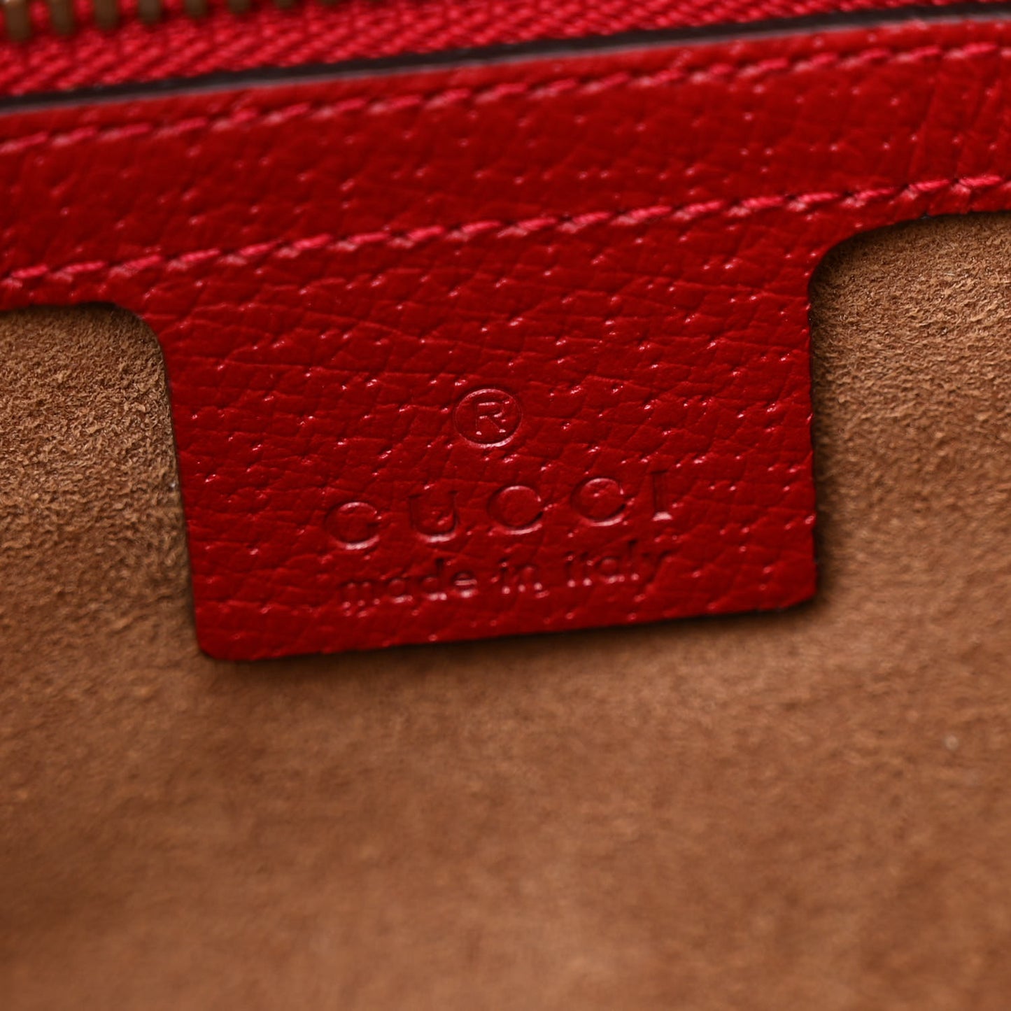 GG Supreme Monogram Tian Medium Shopping Tote Beige Multicolor Red