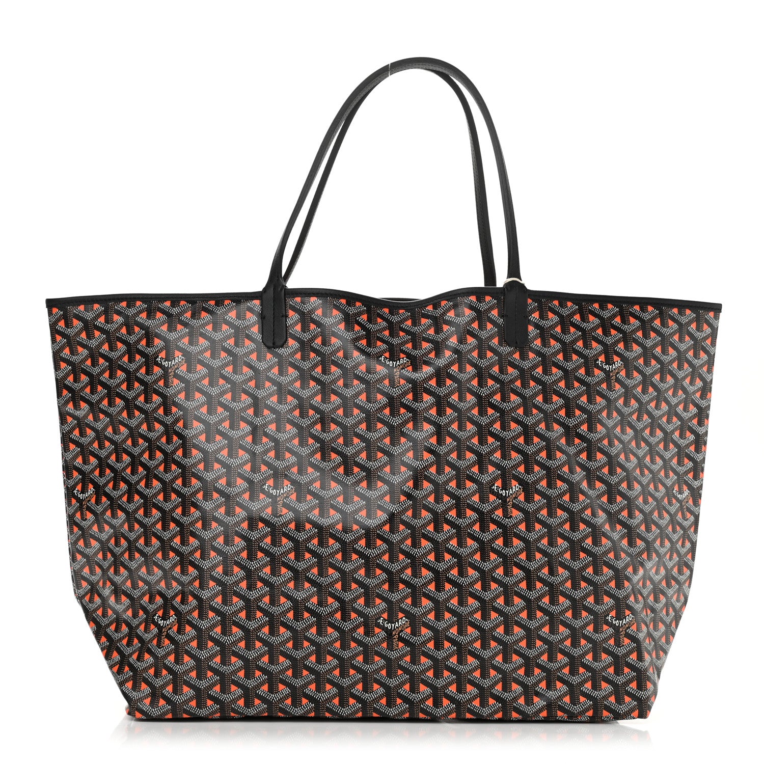 Goyard Goyardine Saint Louis Claire Voie GM Black Orange 3 of 11