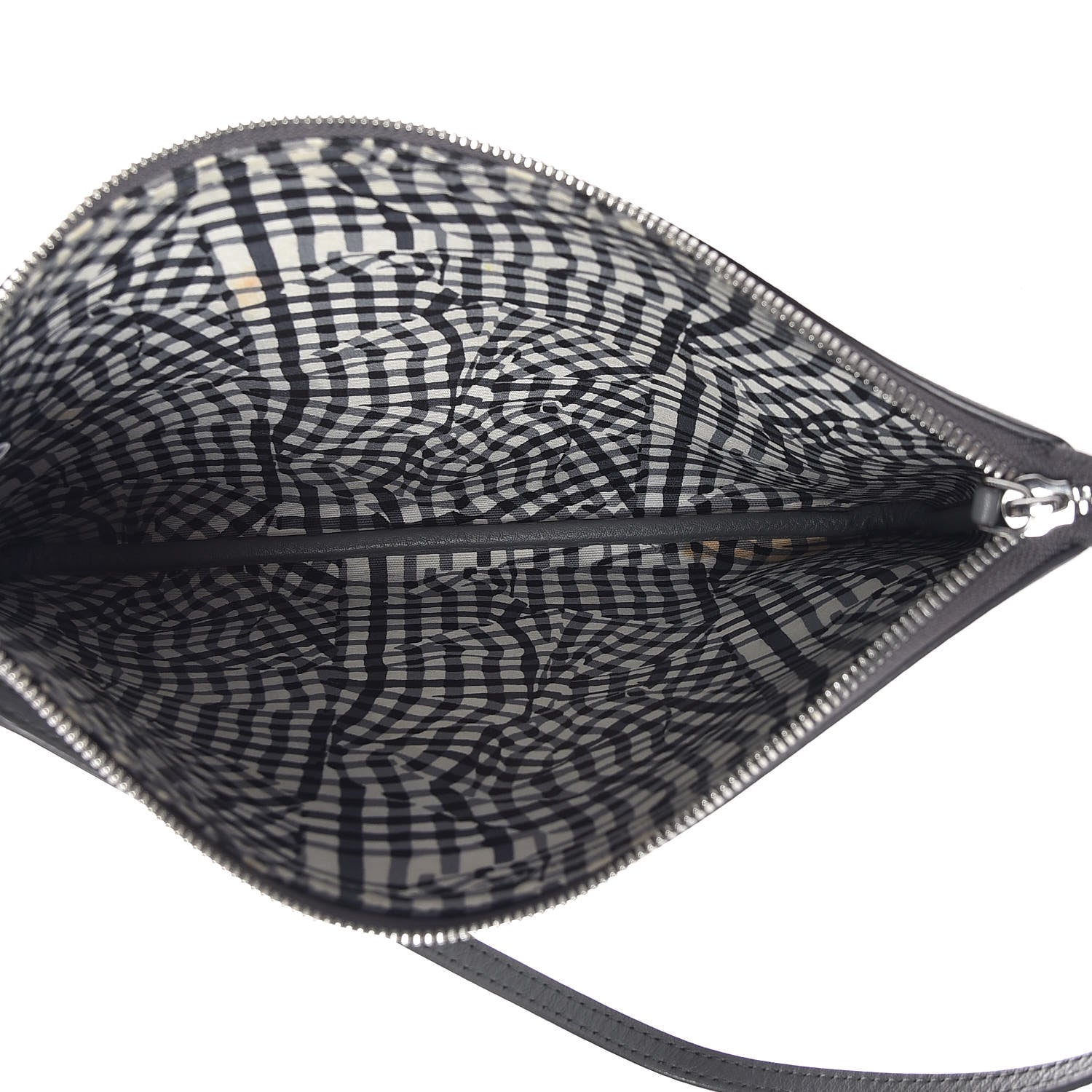 MCM Visetos Liz Shopper Tote Pouch Phantom Grey 5 of 14