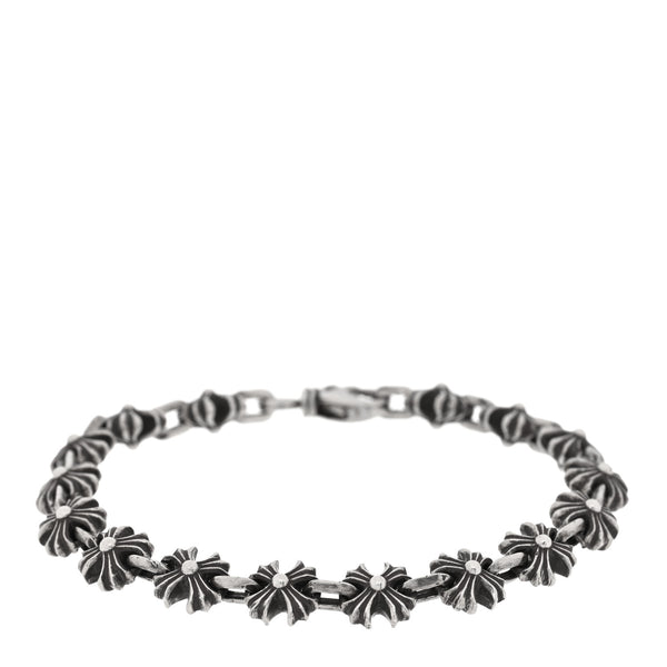 Chrome Hearts Sterling Silver Maltese Cross Link Bracelet 1704522