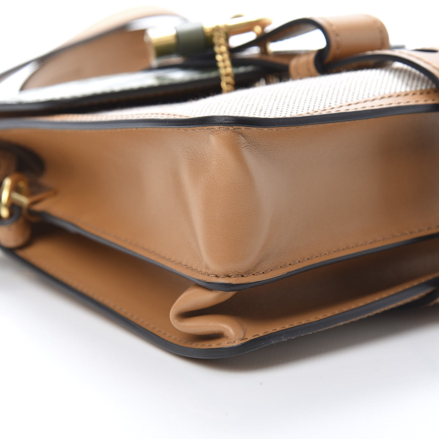 Calfskin Crocodile Embossed Canvas Small Aby Day Shoulder Bag Misty Forest